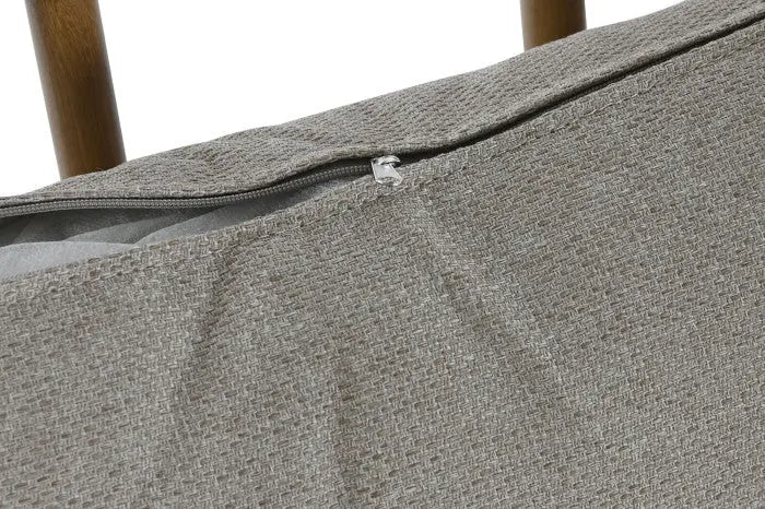 Mesa de comedor Neiva Set 5 con 4 sillas beige de aluminio y poliéster – Maena Home