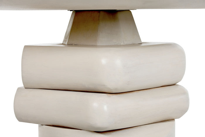 Detalle del acabado y textura de la madera de mango en la mesa centro Fukuoka.