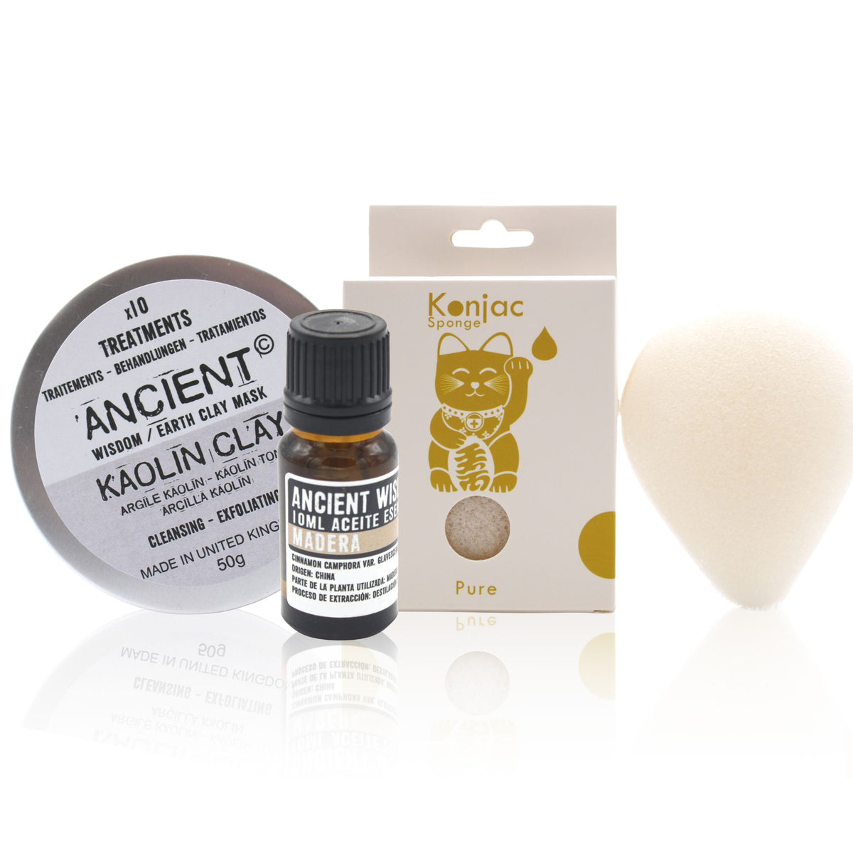 Esponja Konjac Natural, Arcilla y Aceite Esencial AW Dropship España