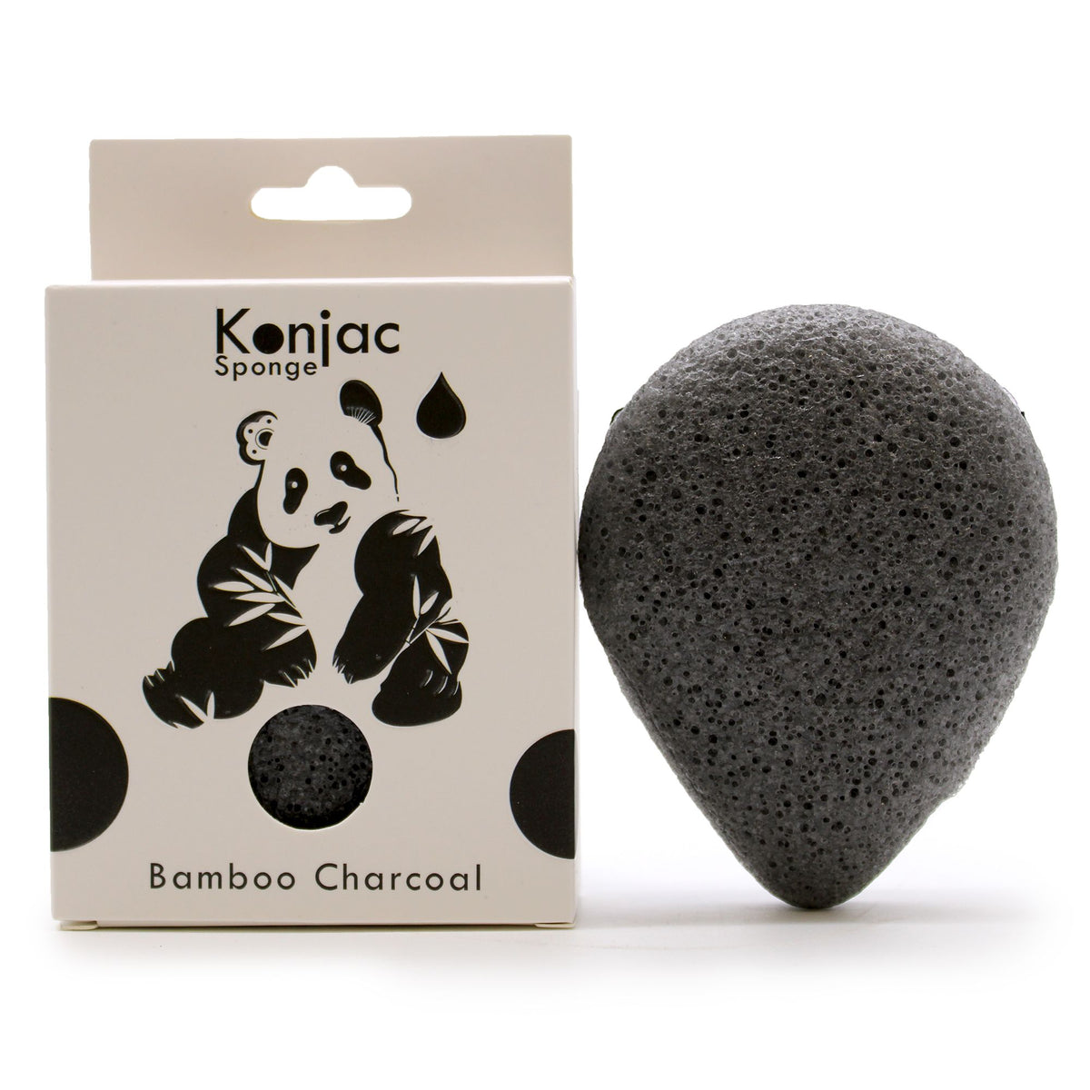 Esponja Facial Konjac - Carbón de Bambú - Antibacterial AW Dropship España