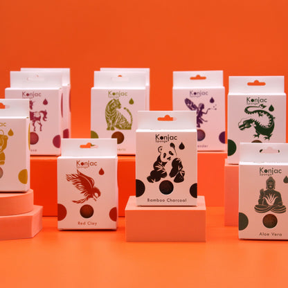 Esponja Facial Konjac - Carbón de Bambú - Antibacterial AW Dropship España