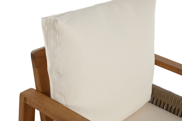 Mesa de comedor Set 9 de eucalipto con 8 sillas — acabado natural MAENA HOME