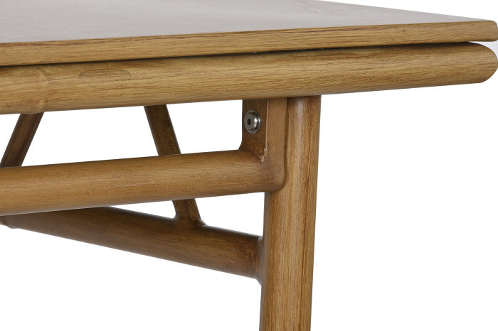 Mesa de comedor Neiva Set 5 con 4 sillas beige de aluminio y poliéster – Maena Home
