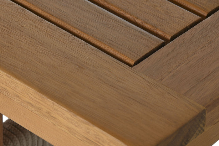 Mesa de comedor Set 9 de eucalipto con 8 sillas — acabado natural MAENA HOME