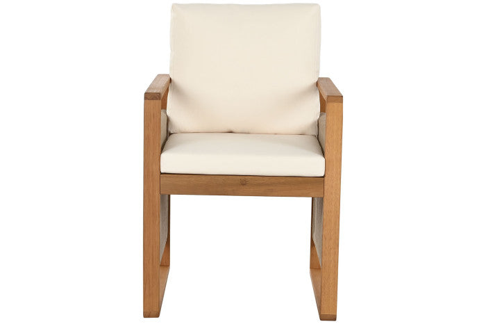 Mesa de comedor Set 9 de eucalipto con 8 sillas — acabado natural MAENA HOME