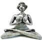 Yoga Lady Figure -  Silver & White 24cm - MAENA HOME