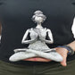 Yoga Lady Figure -  Silver & White 24cm - MAENA HOME