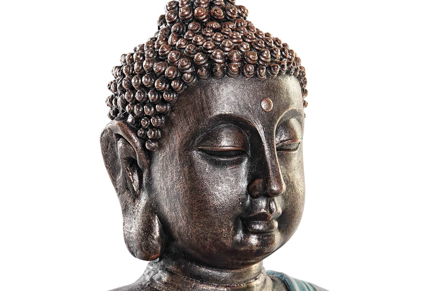 Figura resina Buda turquesa