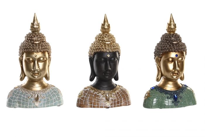Surtido de 3 figuras Buda cabeza