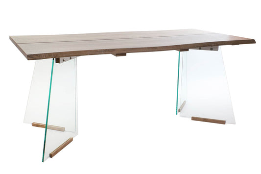 Mesa comedor MDF Cristal Marrón