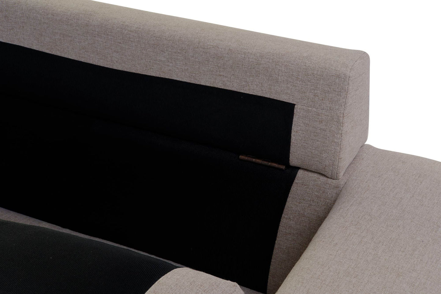 Sofá poliéster Chaiselongue gris oscuro