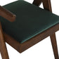 Set de 2 sillas olmo ratán tapizado verde