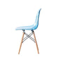 Set de 4 sillas pvc abedul azul