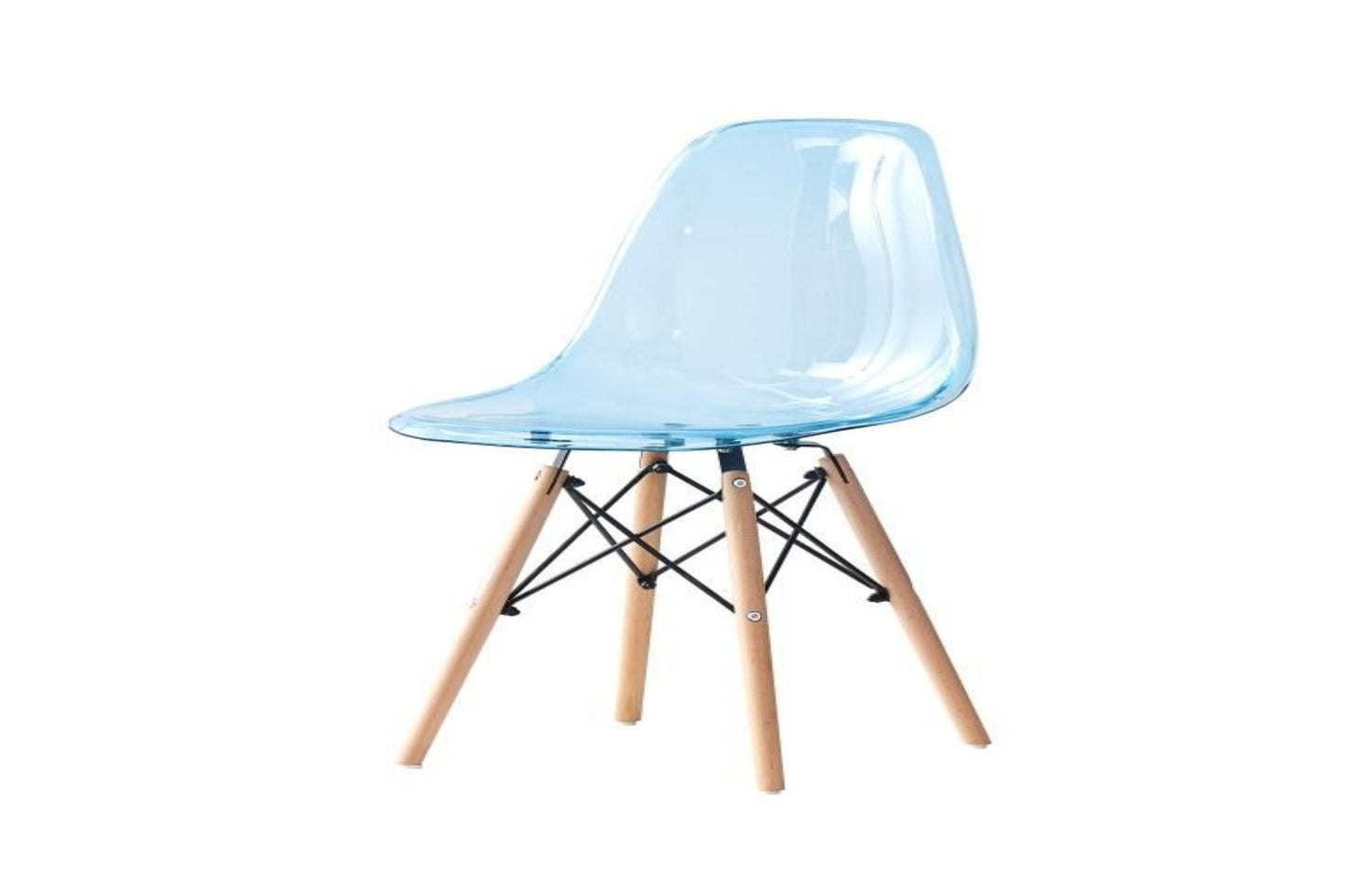 Set de 4 sillas pvc abedul azul