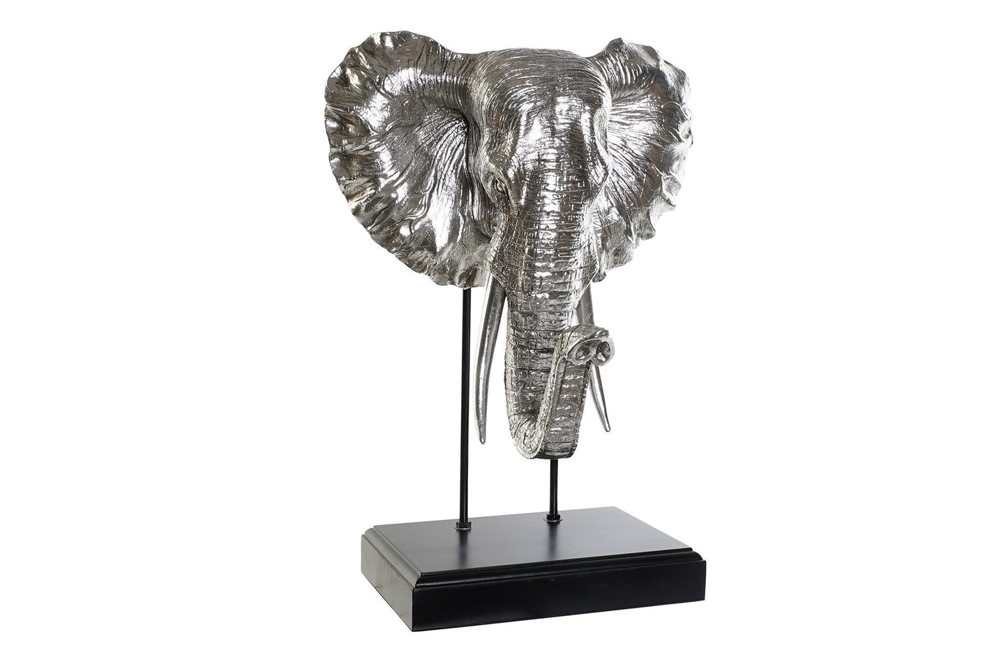 Figura resina mdf Elefante plateado