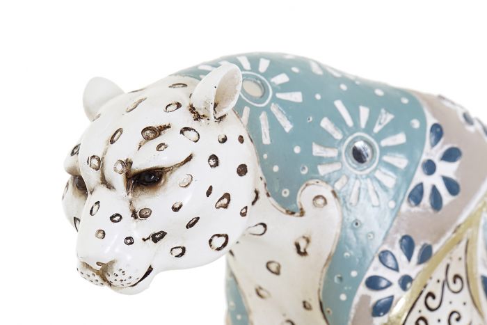 Figura resina Leopardo Blanco