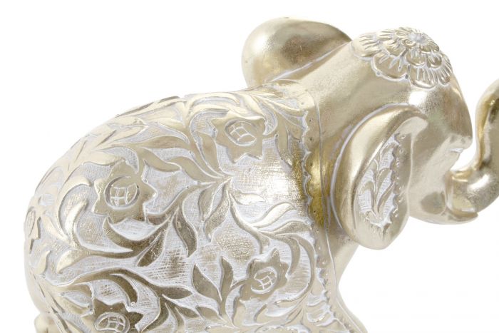 Figura resina Elefante Dorado