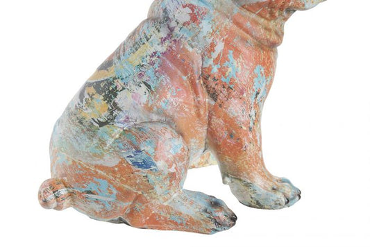 Figura resina perro multicolor